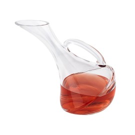 European Mouth Blown Olivia Leaning Wine Carafe- 32 Ounce