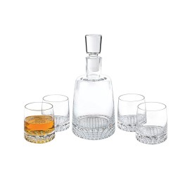 Park Avenue European Mouth Blown Lead Free Crystal Park Avenue 5 Pieces Whiskey Set