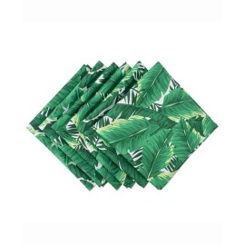 Banana Leaf Print Outdoor Napkin Set of 6