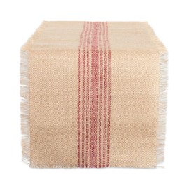 Barn Middle Stripe Burlap Table Runner 14