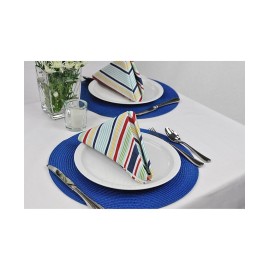 Basic Primary Saturated Stripe Napkin  Set of 6