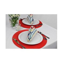 Basic Primary Saturated Stripe Napkin  Set of 6