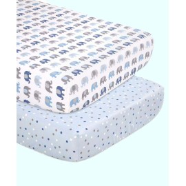 Sleepy Elephant Crib Sheets  Pack of 2