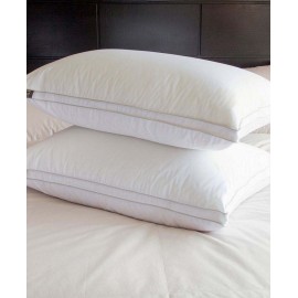 300 Thread Count 100% Cotton White Goose Down Pillow  Standard