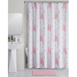 Olivia Finn Ballet Pink Shower Curtain Bath Set  16 Pieces