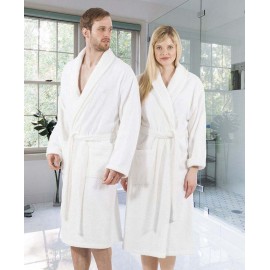 100% Turkish Cotton Personalized Terry Bath Robe - White