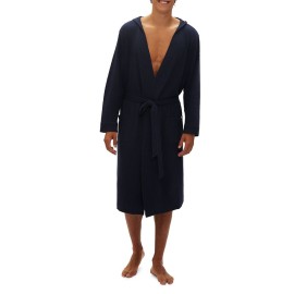 Men's Hooded Waffle-Knit Robe