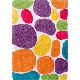 Plush Pebble Pattern Bath Rug